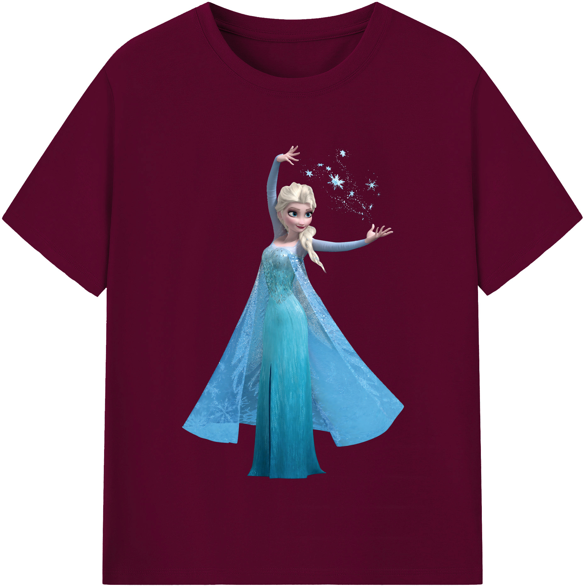 （画像用） アナと雪の女王 アンナ エルサ Frozen Anna Elsa レディースカジュアルプリントTシャツ（綿100％）